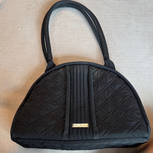 Vera Bradley Elegant Black Quilted Shoulder Bag - Picture 1 of 10